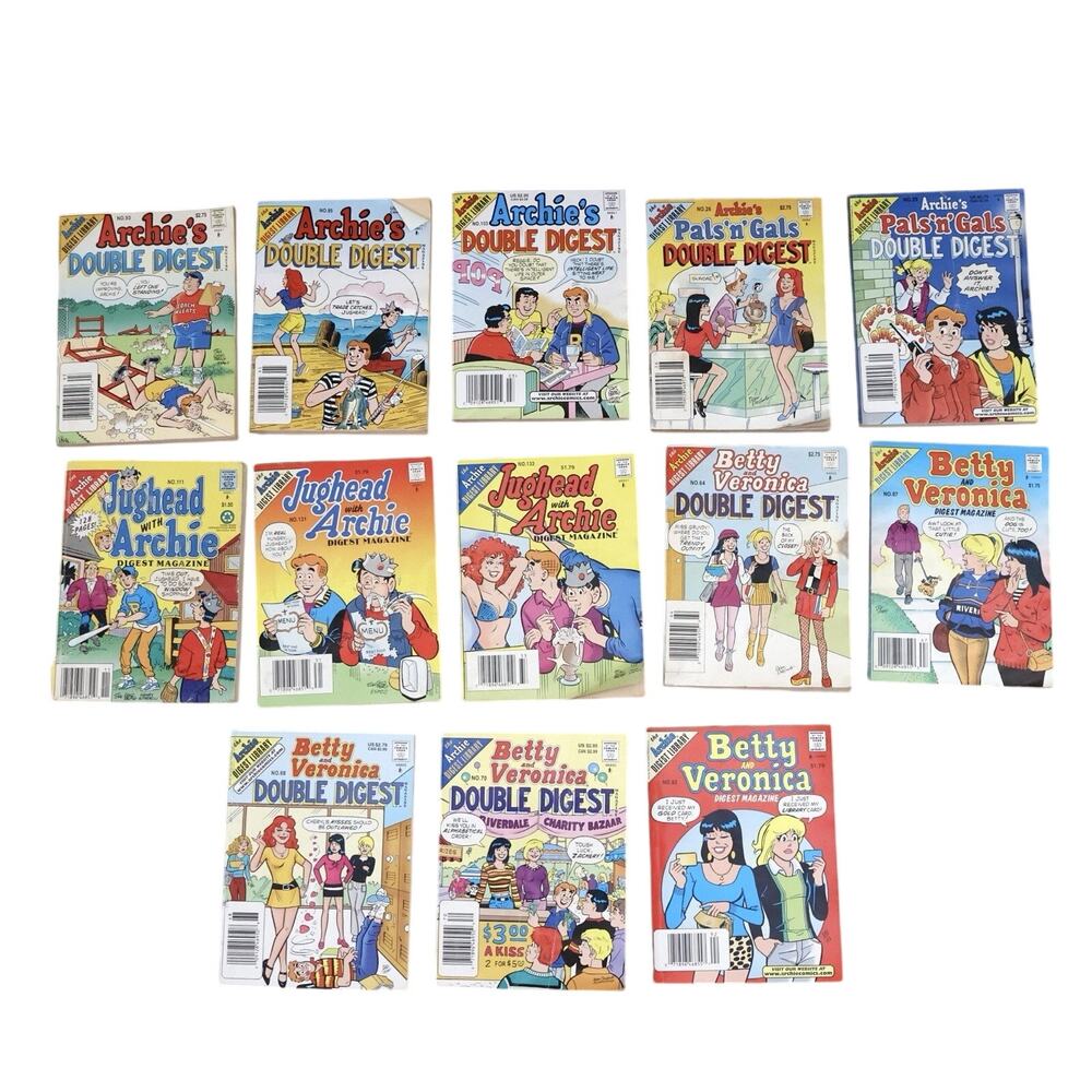 Vintage Archie's Double Digest Jughead & Archie Betty & Veronica Comics Lot 90s